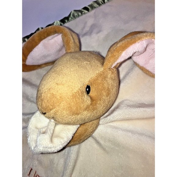 Guess How Much I Love You Bunny Security Blanket LOVEY Kids Preferred Green Tan - Picture 4 of 12